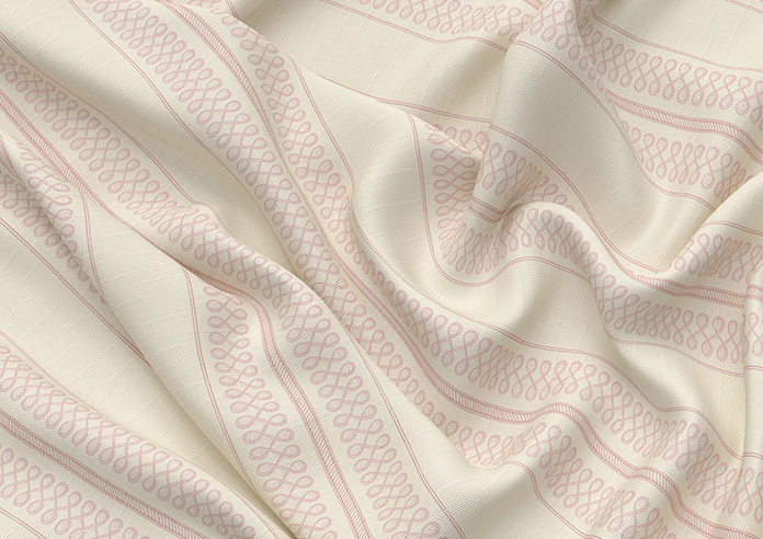 Trellis Prints, Noble Stripe Rosies Pink - Made to Measure Curtains - Image 4